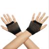 Anlaey Fishnet Gloves Stretchy Fingerless 80s Party Accessories Mesh Costume with Finger Loop for Women