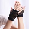 Anlaey Fishnet Gloves Stretchy Fingerless 80s Party Accessories Mesh Costume with Finger Loop for Women view 3
