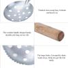 2 Pcs Ice Fishing Scoop Skimmer Ice Slush Scoop with Wood Handle Winter Outdoor Fishing Shovel Ice Tools,Metal Wood Design view 4