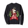 Sleigh All Day Cute Santa Unicorn Christmas Sweatshirt view 1