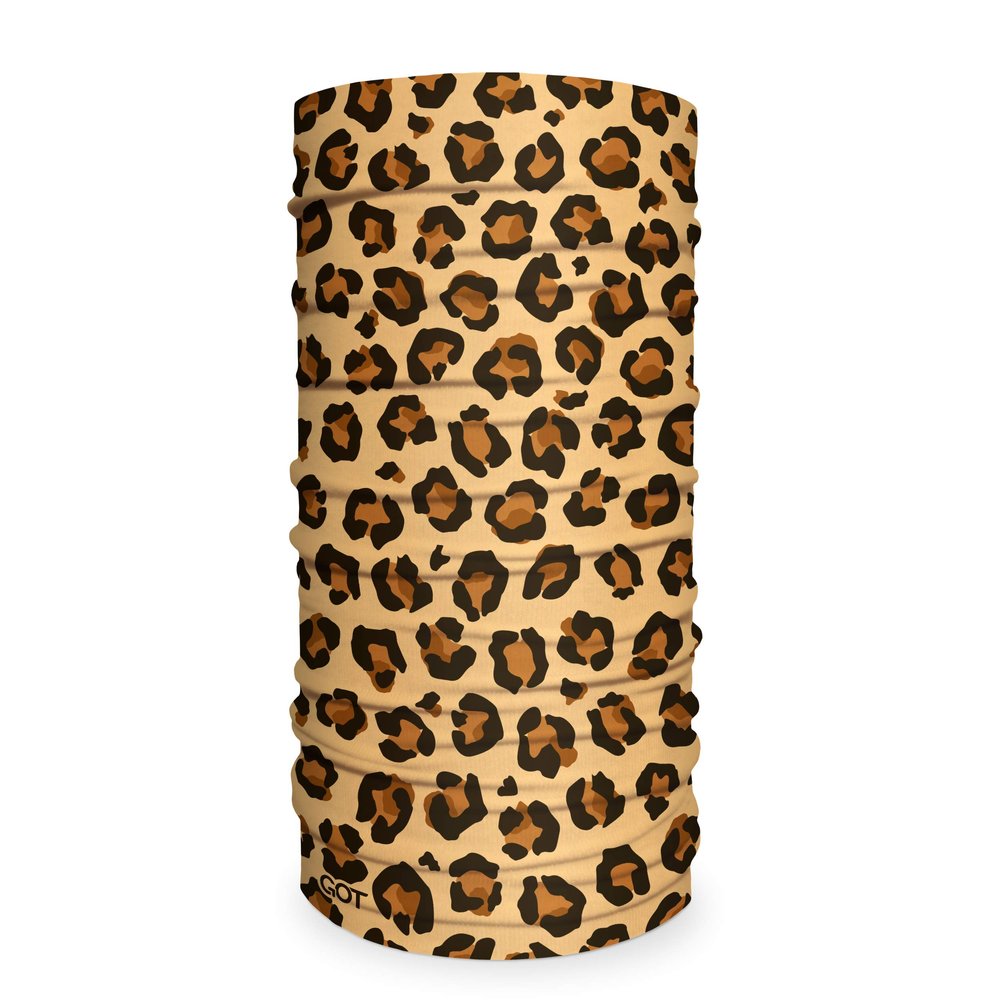 GOT Sports Tube Bandana - Neck Gaiter for Women & Men, Face Mask, Neck Wrap, Head Scarf, Curly Hair Sleep Protection - Breathable, Lightweight Microfiber (Leopard)
