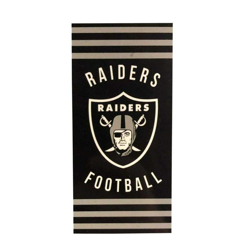 Northwest NFL Las Vegas Raiders Unisex-Adult Beach Towel, 30" x 60", Stripes