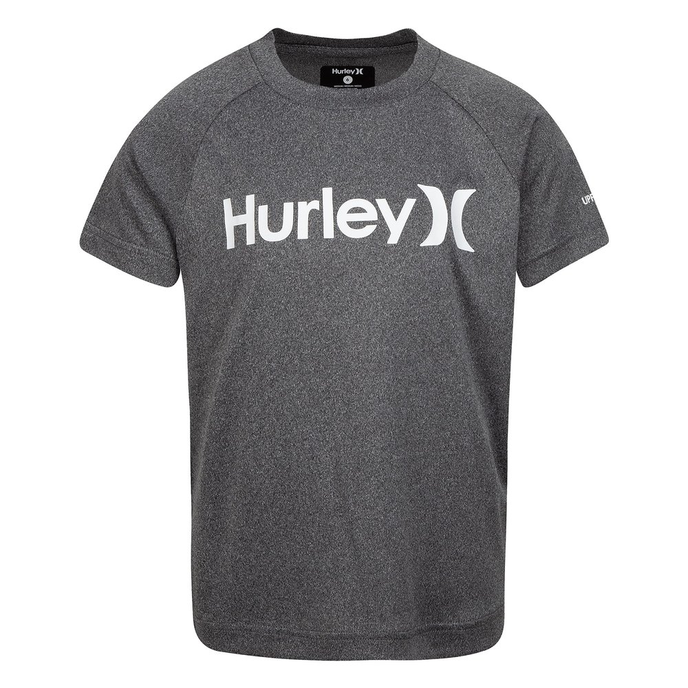 Hurley Boys' Rash Guard Shirt, Black Heather, 4T