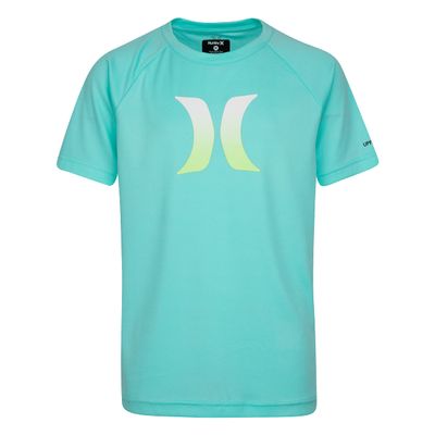 Hurley boys Rash Guard Shirt, Green/Icon, X-Large US