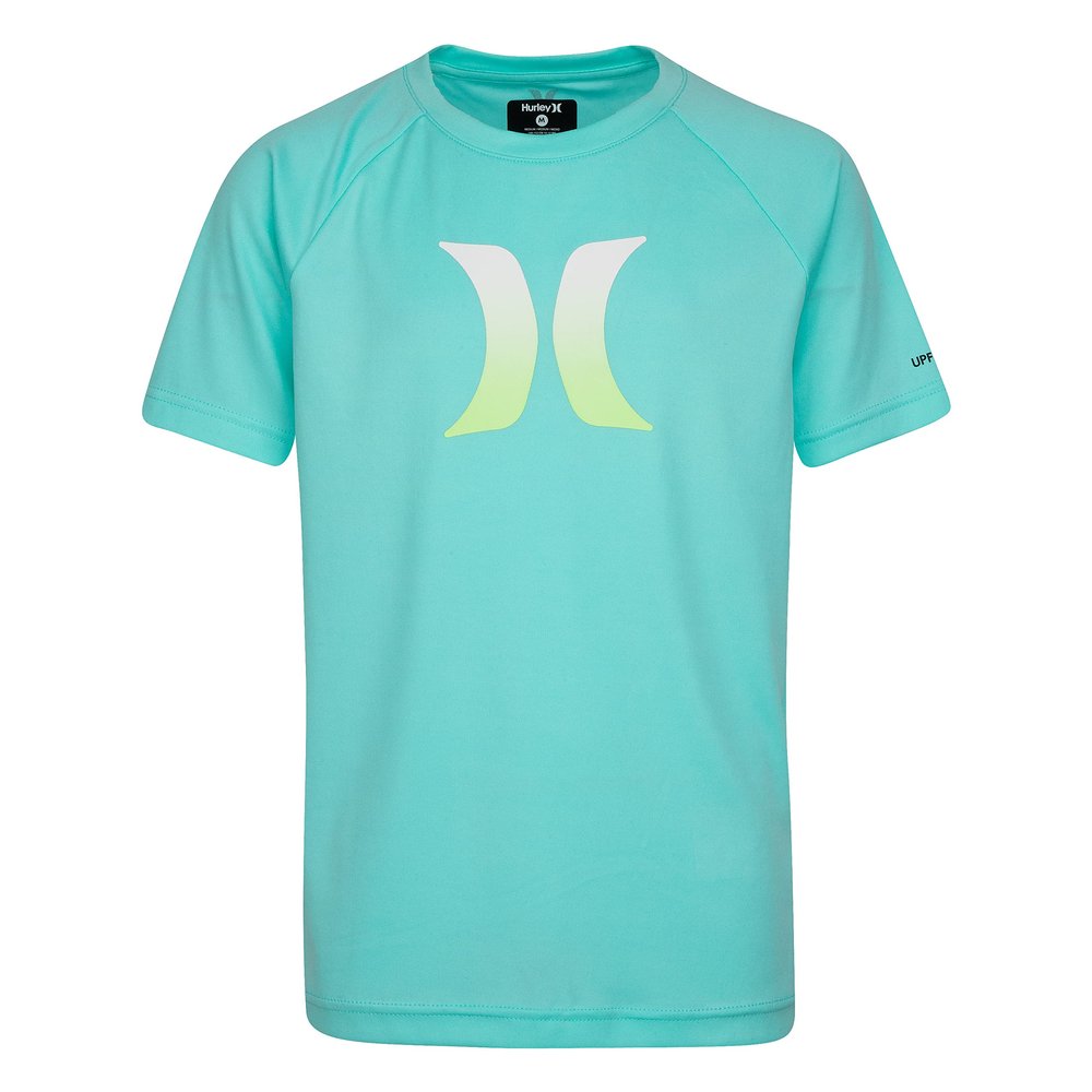 Hurley boys Rash Guard Shirt, Green/Icon, X-Large US