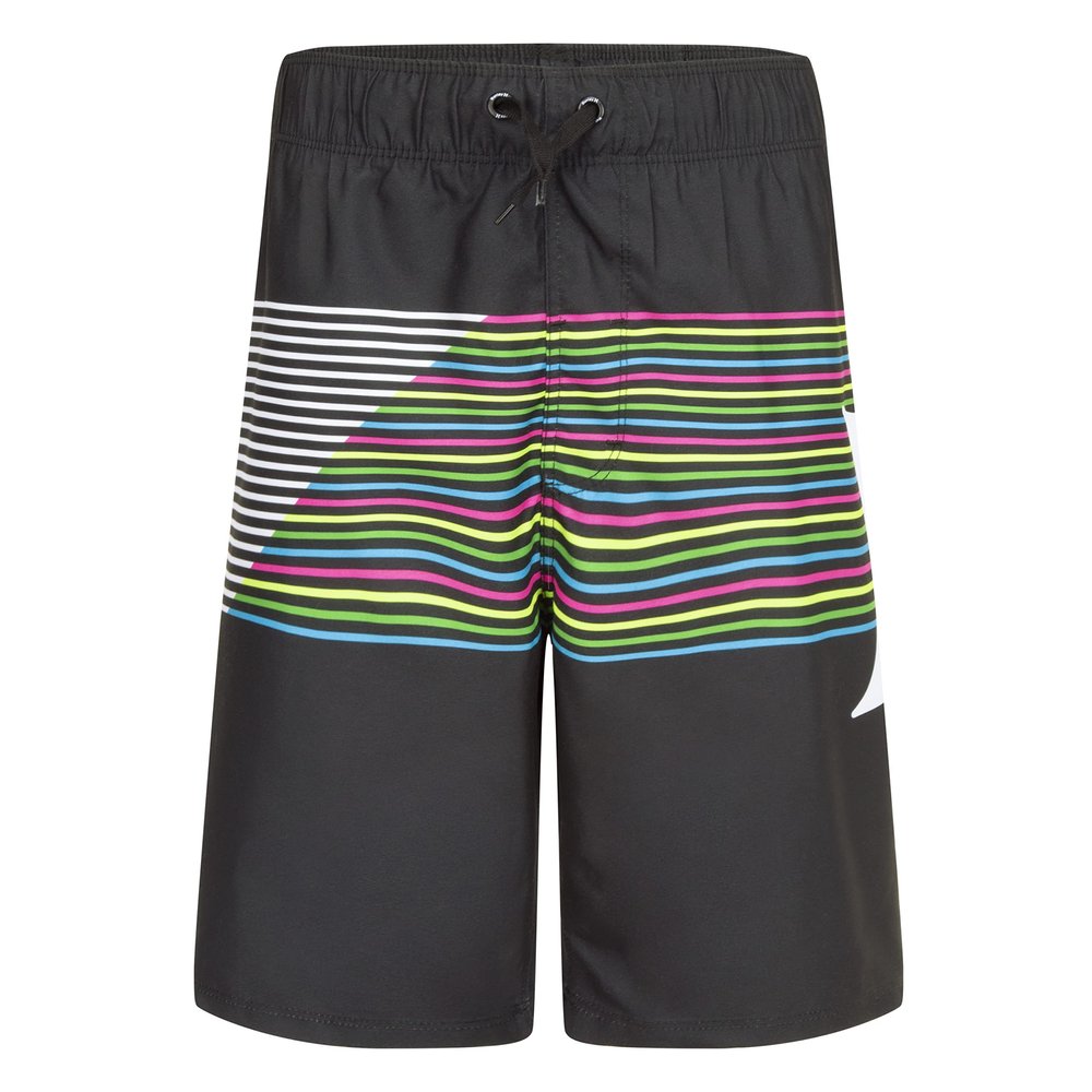 Hurley boys Pull on Swim Trunks Board Shorts, Black/Slash, Medium US