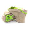 Milaloko 1 Pair (Kids Size) Crampons,Traction Cleats,Spike for Winter Walking Safety,Shoe Grips on IceSnow for Children Girls and Boys,Kids' Size 8-10 (Green) view 3