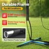 VIVOHOME Baseball Softball Batting Net - 7x7 Ft Baseball Backstop, Softball Practice Net for Hitting, Pitching, Throwing with Batting Tee and Carry Bag, Black view 2