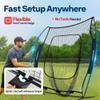 VIVOHOME Baseball Softball Batting Net - 7x7 Ft Baseball Backstop, Softball Practice Net for Hitting, Pitching, Throwing with Batting Tee and Carry Bag, Black view 4