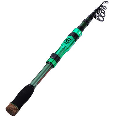 Sougayilang Telescopic Fishing Rod - 24 Ton Carbon Fiber,CNC Machined Reel Seat,Comfortable EVA Handle, Travel Fishing Pole for Bass Trout Fishing (1pcs Fishing Rod, 3.0m/10.9ft)