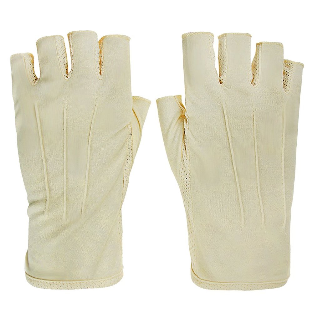 Ylucky Lightweight Summer Fingerless Gloves Men Women UV Sun Protection Driving Cotton Gloves Nonslip Touchscreen Mittens