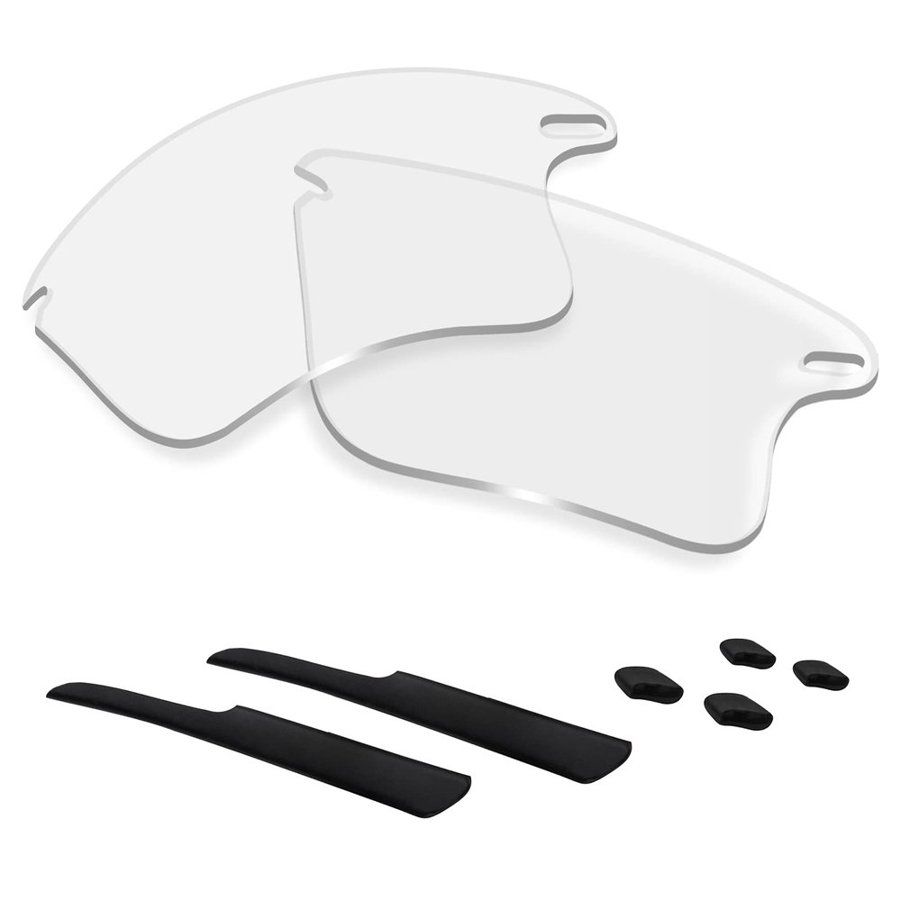 Betterun HD Clear Replacement Lenses & Rubber Kits for Oakley Fast Jacket XL