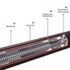 Pull Up Bars HUAHUA Home Fitness Horizontal Bar - Double-Sided Thread Telescopic - Triangular Round Non-Slip - Door Frame Pull Rod 68-90cm view 3