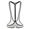 ACSUSS Mens One Piece Fishnet Sheer Y-Back Bulge Pouch Jockstrap Wrestling Singlet Leotard Bodysuit White One Size view 2