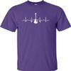 Go All Out XXXXX-Large Purple Adult Electric Guitar Heartbeat T-Shirt view 1