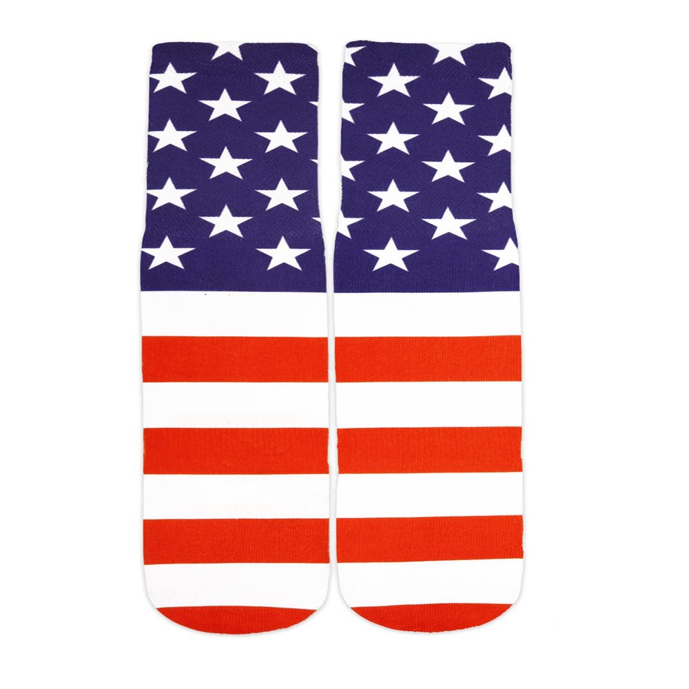 Benefeet Sox Mens Funny Crazy Socks Womens Novelty American Flag Socks Patriotic Socks Boys Cool Funky 3D Printed Patterned Designer Socks Red White Blue Socks 4th Of July Socks Gifts, American Flag