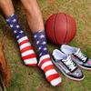 Benefeet Sox Mens Funny Crazy Socks Womens Novelty American Flag Socks Patriotic Socks Boys Cool Funky 3D Printed Patterned Designer Socks Red White Blue Socks 4th Of July Socks Gifts, American Flag view 3