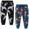 Toddler Boys Animal 2T Jogger Pants Little Boys' Drawstring Elastic Waist Cotton Casual 2T Sweatpants 2 Pack Set Animal 3T view 1