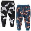 Toddler Boys Animal 2T Jogger Pants Little Boys' Drawstring Elastic Waist Cotton Casual 2T Sweatpants 2 Pack Set Animal 3T view 2