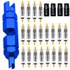 20 Pieces Presta Valve Core 4 Pieces Alloy Presta Valve Caps with Alloy Valve Core Remover Tool for Tubeless Road MTB Bike, Stan's, Vittoria, Continental, Kenda and More view 1