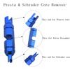 20 Pieces Presta Valve Core 4 Pieces Alloy Presta Valve Caps with Alloy Valve Core Remover Tool for Tubeless Road MTB Bike, Stan's, Vittoria, Continental, Kenda and More view 3