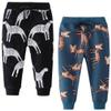 Toddler Boys Animal Jogger Pants Little Boys' Drawstring Elastic Waist Cotton Casual Sweatpants 2 Pack Set 2T