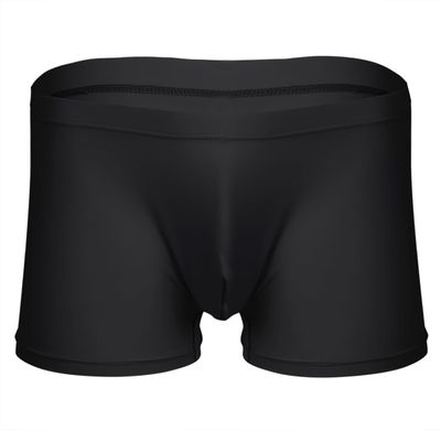 YOOJIA Men's Ice Silk Underwear Breathable Soft Boxer Briefs Bulge Pouch Boxer Shorts Underpants Black XX-Large