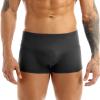 YOOJIA Men's Ice Silk Underwear Breathable Soft Boxer Briefs Bulge Pouch Boxer Shorts Underpants Black XX-Large view 2