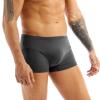 YOOJIA Men's Ice Silk Underwear Breathable Soft Boxer Briefs Bulge Pouch Boxer Shorts Underpants Black XX-Large view 3