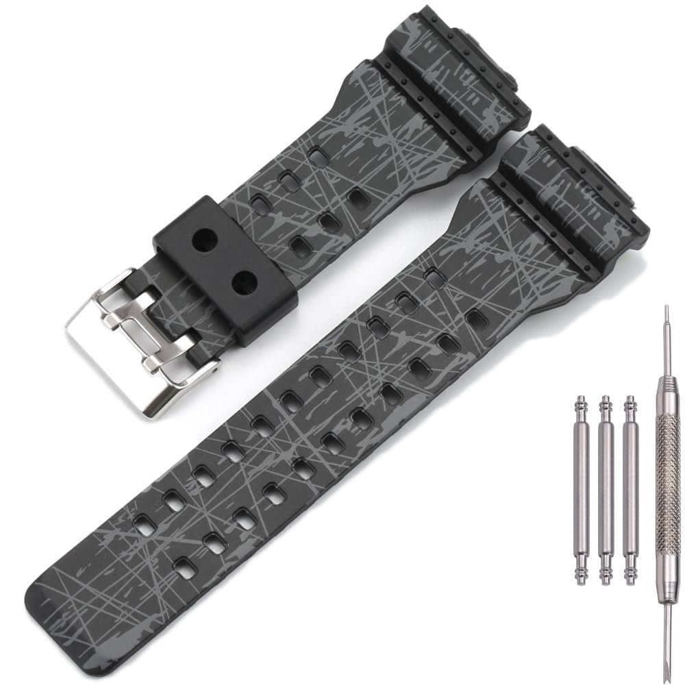 MCXGL 16mm Resin Strap Replacement for G-Shock ga110 ga100 ga120 gd100 g8900 Men's Rubber Watch Band
