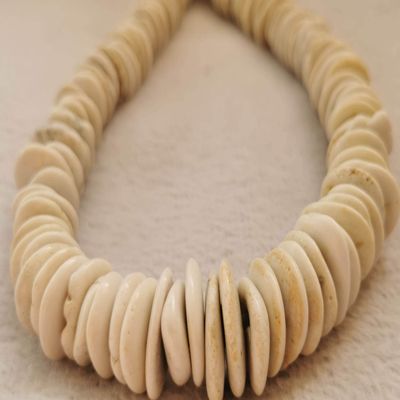 17inch Ivory White Jasper Slab Freeform Spacer Heishiwhite Brown Grey Magnesite Turquoise Beads Charm,Natural Turquoise Necklace (Brown)