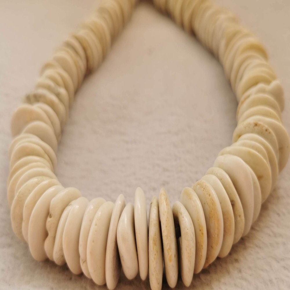 17inch Ivory White Jasper Slab Freeform Spacer Heishiwhite Brown Grey Magnesite Turquoise Beads Charm,Natural Turquoise Necklace (Brown)