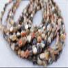 6-7mm Rare Natural Orange Abalone Shell Beads Freeform Nugget Iridescent Rainbow Flash Chunky Pearl Shell 16" Strand view 3