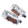 1 Pair Mountain Pedal Metal Platform Flat Pedals for Road Mountain Cycling Road (Silver) view 2