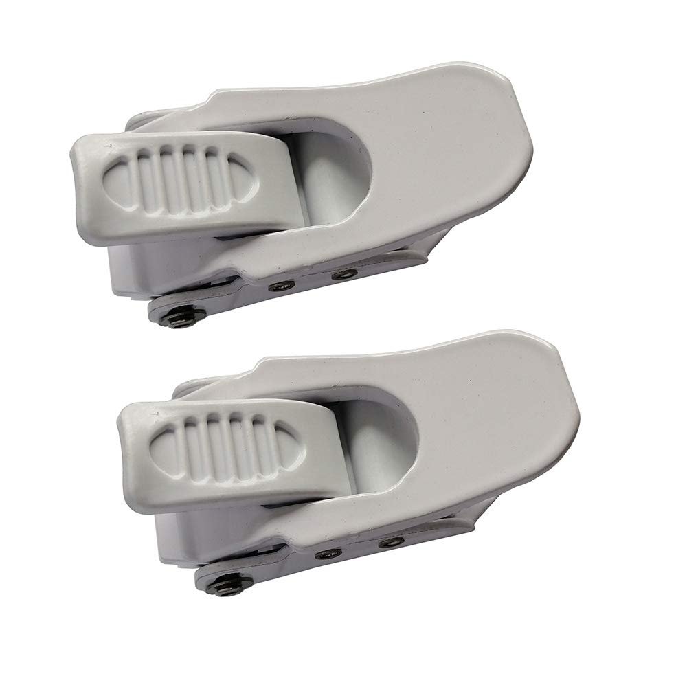 UP100 One Pair Snowboard Binding Parts Ankle Toe Ladder Straps & Ratchet Buckle for Snowboard Shoes White (Big Ratchet Buckle)