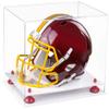 Better Display Cases Clear Acrylic Football Helmet Display Case with Pink Risers and White Base (A002-PNR) view 1