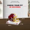 Better Display Cases Clear Acrylic Football Helmet Display Case with Pink Risers and White Base (A002-PNR) view 3