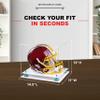 Acrylic Display Case for Full Size Football Helmet Premium Football Display Case with White Base & L Blue Risers Protects Memorabilia & Collectibles, Dimension 14.5" L x 11" W x 12" H view 3