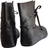 Allbeststuff Medieval Leather Shoe Brown Renaissance Boots Long with Leather Laces ABS (Black, 11) view 2