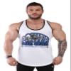 BIG SAM SPORTSWEAR COMPANY Men's Gym Tank Top Bodybuilding, Fitness Workout Y-Back Sleeveless Muscle Cotton T-Shirt (White, L) view 1