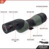 Athlon Optics Argos HD 20-60x85 Spotting Scope - Straight, Green/Black view 2