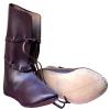 Allbeststuff Medieval Leather Shoe Brown Renaissance Boots Long with Leather Laces ABS (Brown, 12) view 2