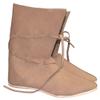 Allbeststuff Medieval Leather Shoe Brown Renaissance Boots Long with Leather Laces ABS (Natural Leather, 7) view 2