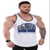 BIG SAM SPORTSWEAR COMPANY Men's Gym Tank Top Bodybuilding, Fitness Workout Y-Back Sleeveless Muscle Cotton T-Shirt (White, XXXL) view 2