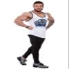 BIG SAM SPORTSWEAR COMPANY Men's Gym Tank Top Bodybuilding, Fitness Workout Y-Back Sleeveless Muscle Cotton T-Shirt (White, XXXL) view 3
