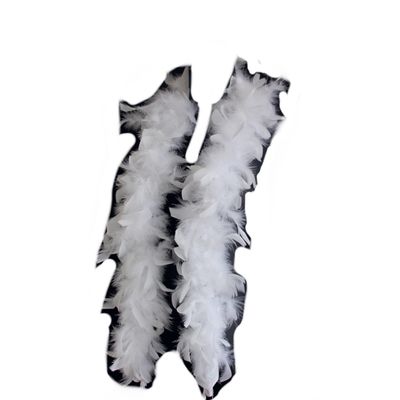Flydreamfeathers Over 10 Color 25 Gram, 4 Feet Long Chandelle Feather Boa, Great for Party, Wedding, Halloween Costume, Christmas Tree, Decoration (White Colors)