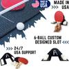 IRON AMERICAN Elite Ping Pong and Table Tennis Storage Rack, Made in USA - 1.375 Inch Slot for Balls and 3.25 Inch Slot for Paddles, Ping Pong Ball Holder, Hardware Included view 4