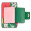 Ban.do Getaway Suitcase Tag for Travel, Green Floral Durable Vegan Leather Luggage Identifier, Superbloom view 2