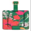 Ban.do Getaway Suitcase Tag for Travel, Green Floral Durable Vegan Leather Luggage Identifier, Superbloom view 3