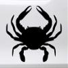 Minglewood Trading Black - Crab Vinyl Sticker - Crustacean Claws Beach Sea Creature Ocean King -V1- Die Cut Decal - 12.5w x 10h inches view 1